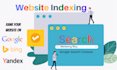 rank,index your website in google search console, bing and yandex webmaster tool