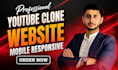 create live streaming website professionally youtube clone
