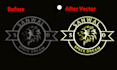 do manual vector tracing and redraw, covert jpg to vector