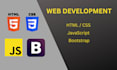 create responsive website on html CSS bootstrap and javascript