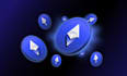design cryptocurrency bitcoin and 3d crypto token logo