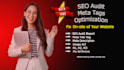 optimize onpage SEO, meta title, description, keyword search and audit report