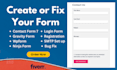 professionally create or instantly fix any wordpress form, cf7, gravity, wpform