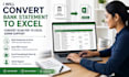 convert bank statement to excel, convert scan pdf to excel admin support