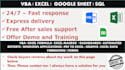 do vba programming, google script, and advanced excel, contact me first