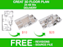 convert a 2d floor plan to 3d floor plan with fast delivery