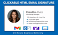 make a clickable HTML email signature