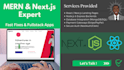 build or fix full stack react nextjs nodejs applications