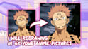 redrawing in 4k your anime picture