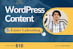 write content uploading for wordpress blog posts