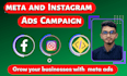 set up and manage your meta ads, facebook and instagram ads campaign