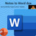 type your notes in microsoft word