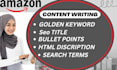 do listing creation, amazon content writing and optimization