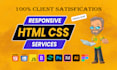 create a responsive website using HTML, CSS, javascript