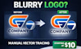 do professional vector tracing, raster to vector conversion