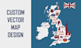 create custom illustrated vector map