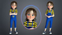 do 3d character modeling stylized and realistic with texturing and rigging