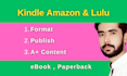 do kdp children book formatting, publishing, a plus content, book promo videos