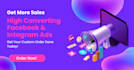 design premium high converting facebook ad images