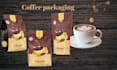 design coffee packaging, coffee label and coffee bag