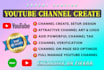 create, setup and design youtube channel professionally