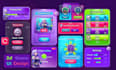 do professional 2d game graphics and ui ux for mobile games