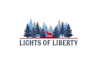 design realistic lights liberty logo with creative concepts