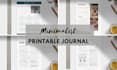 design minimalist custom printable planner, journal, or calendar