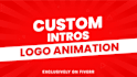 create custom minimalistic logo animation and youtube intro
