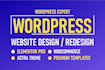create wordpress website  design or redesign wordpress website