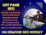 complete monthly off page seo service, backlinks manually
