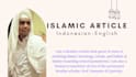write islamic article in english and indonesian
