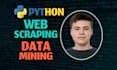 create a web scraping program, do data mining with python