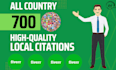 high quality 700 all countries local citations