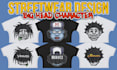 design character big head, grafite streetwear for your brand