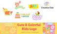 create cute and colorful kids brands logo