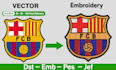 do embroidery digitizing logo image convert dst emb pes jef in 2 hours