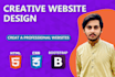 be your frontend developer using html 5 CSS bootstrap 4
