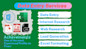 do lead generation data entry internet research web research