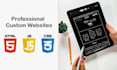 create you a custom website using HTML, CSS and javascript