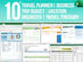 send 10 editable travel planner excel templates spreadsheet