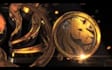 create metallic gold coin 3d logo intro reveal