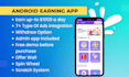 create an earning android app with admin panel