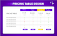 design outstanding pricing table, comparison chart and sell sheet