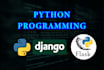 do your tasks and projects in python, django and flask