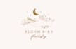 create bloom bird hand draw logo