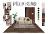 create an interior design concept mood board, furniture layout, shopping list