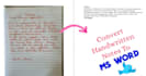 type your handwritten notes onto word