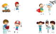 design stickman, stick figure illustrations doodle  art style