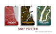 design city map posters, printable map art